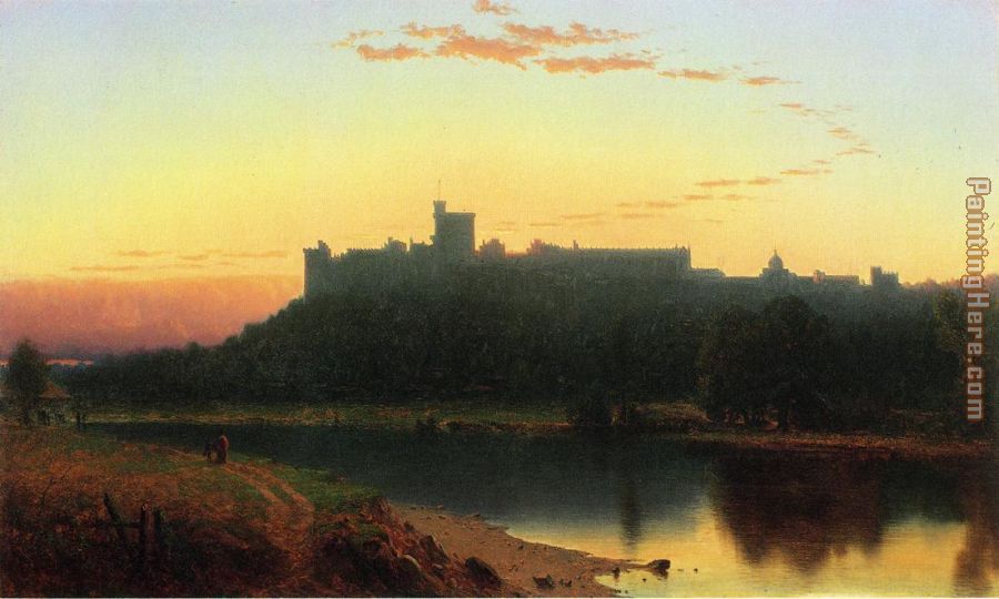 Windsor Castle painting - Sanford Robinson Gifford Windsor Castle art painting